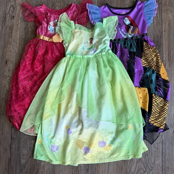 Disney Princess Toddler Nightgown Set of 5 - Ariel Belle Tiana Sally 4T/5T - Picture 4 of 6